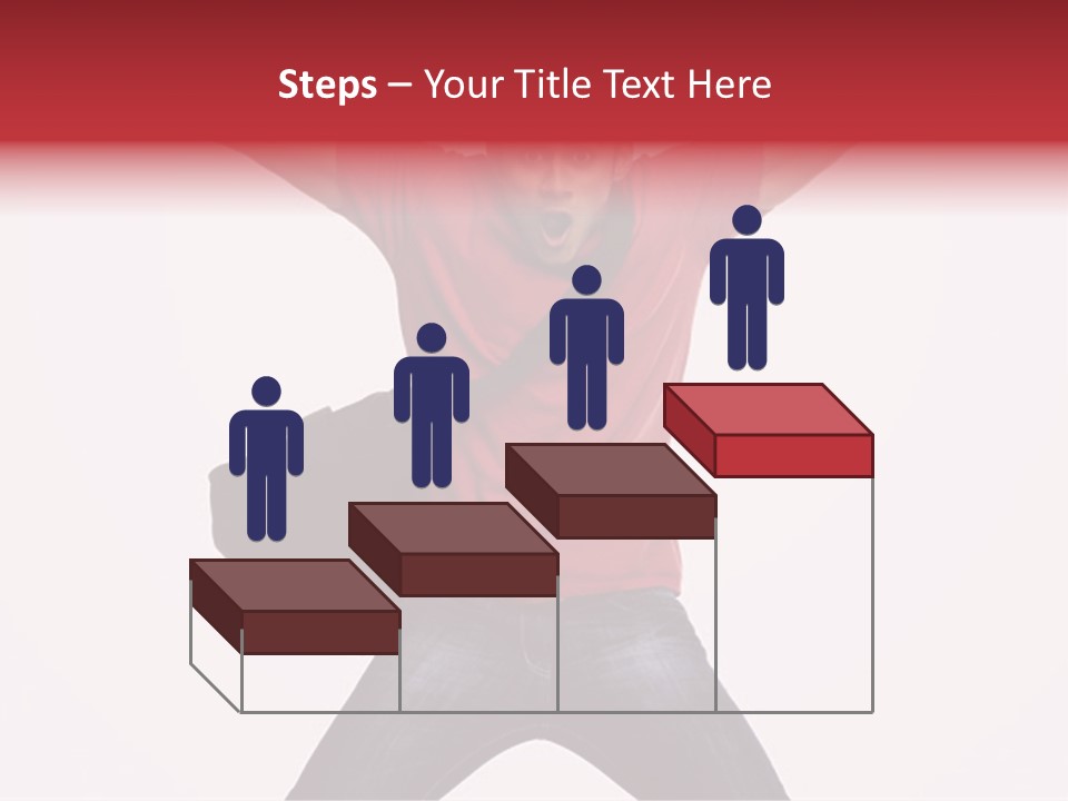 A Man With His Arms In The Air PowerPoint Template