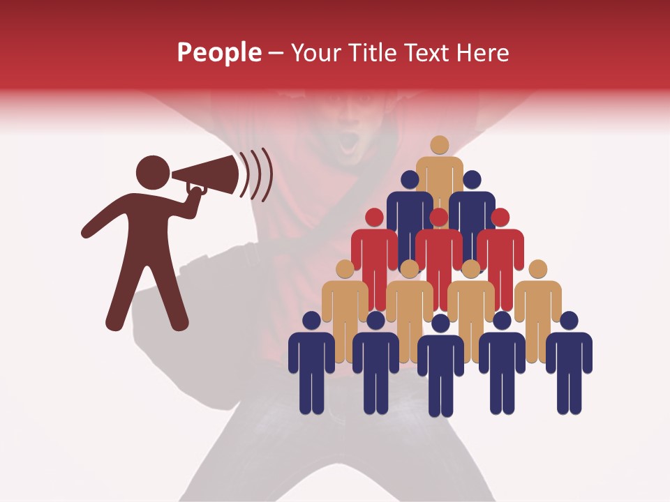 A Man With His Arms In The Air PowerPoint Template