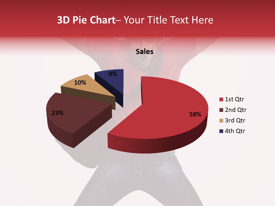 A Man With His Arms In The Air PowerPoint Template