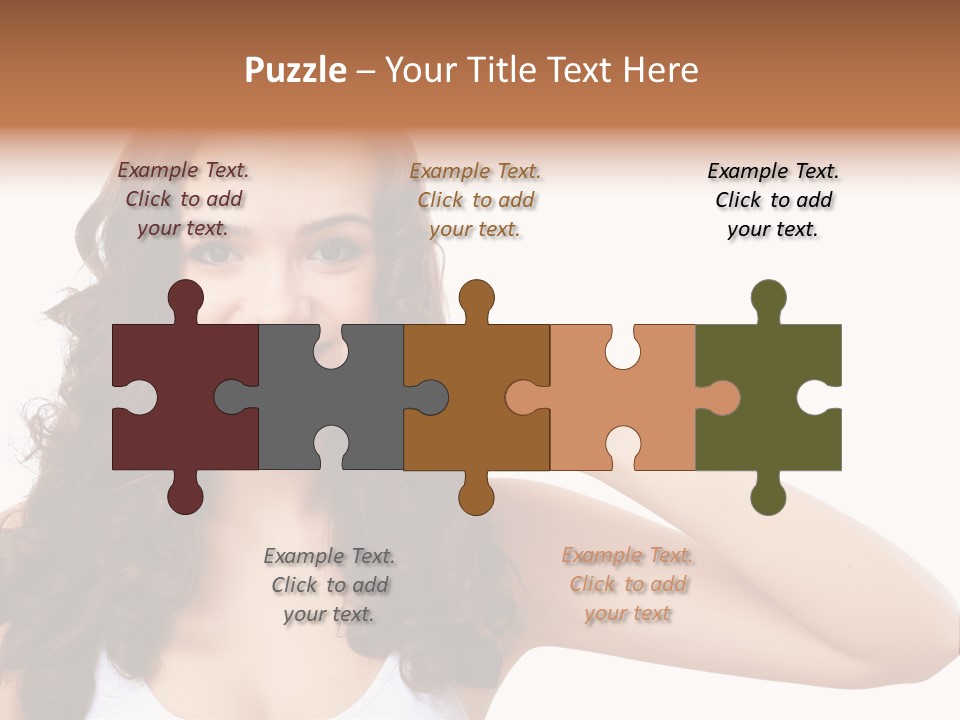 A Woman Brushing Her Teeth With A Blue Toothbrush PowerPoint Template