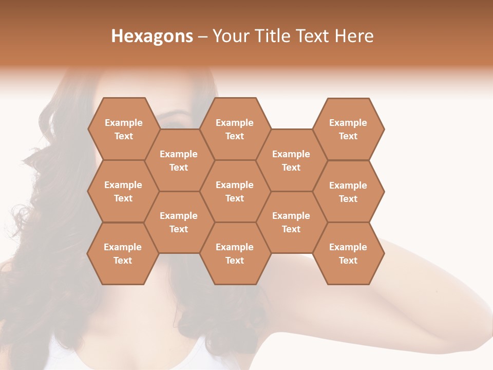 A Woman Brushing Her Teeth With A Blue Toothbrush PowerPoint Template