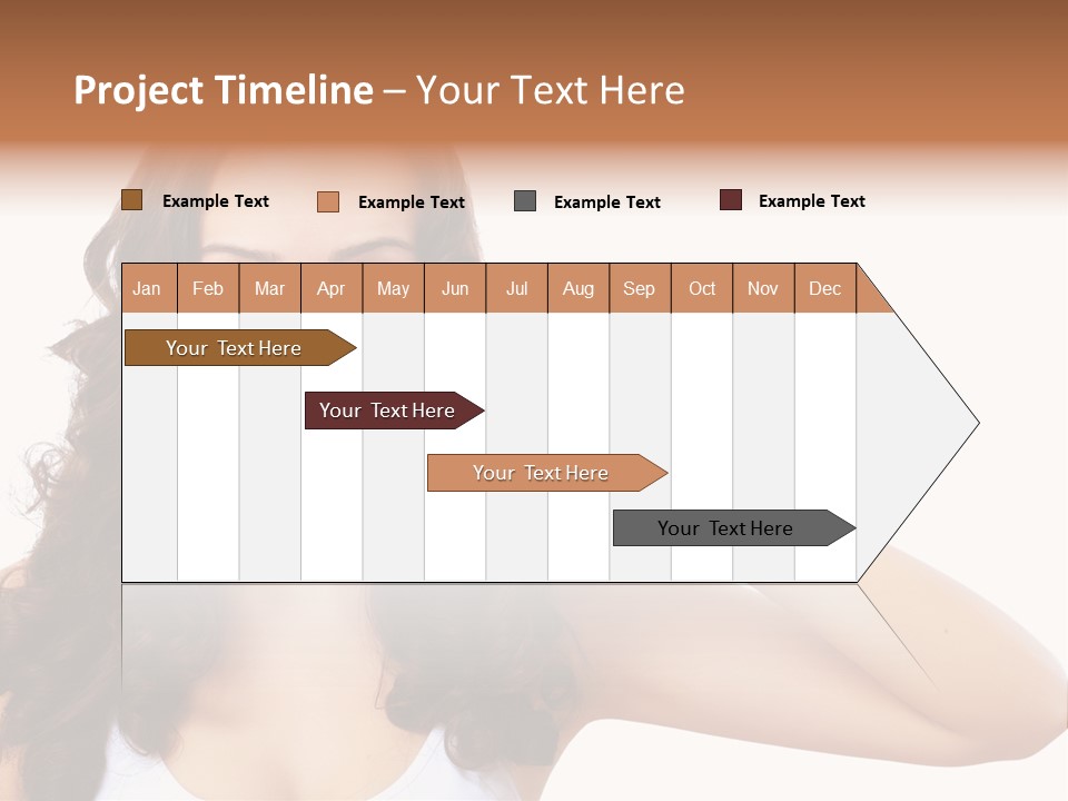 A Woman Brushing Her Teeth With A Blue Toothbrush PowerPoint Template