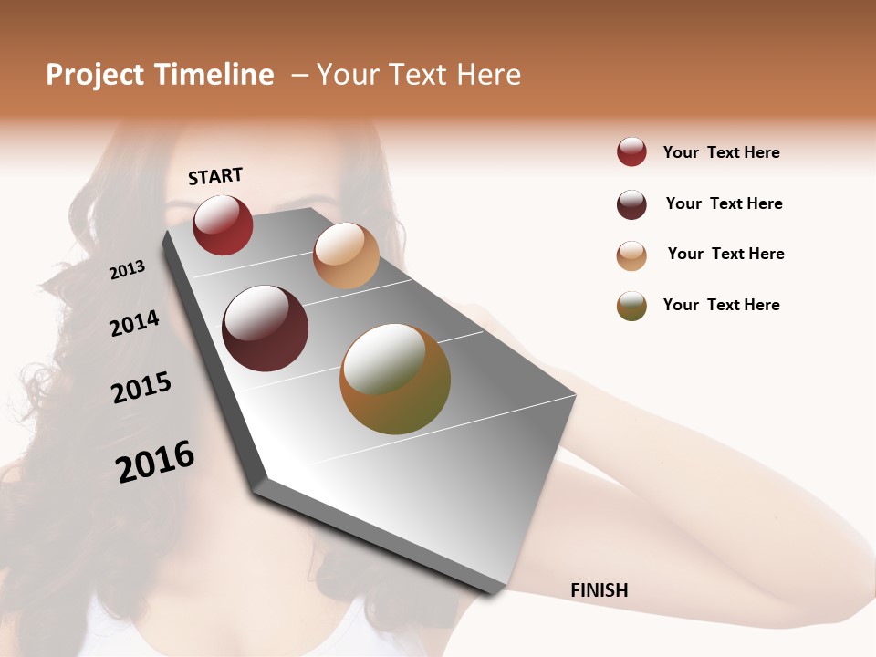 A Woman Brushing Her Teeth With A Blue Toothbrush PowerPoint Template