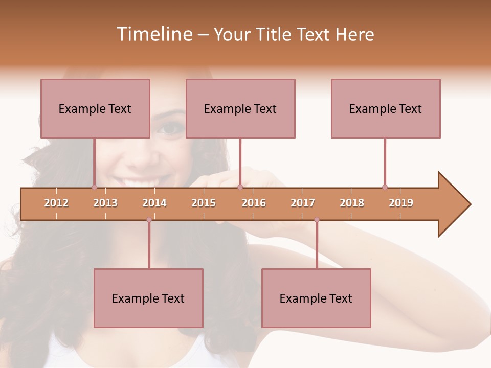 A Woman Brushing Her Teeth With A Blue Toothbrush PowerPoint Template