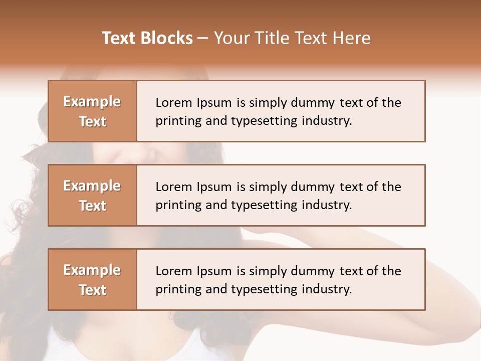 A Woman Brushing Her Teeth With A Blue Toothbrush PowerPoint Template