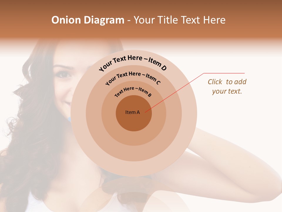 A Woman Brushing Her Teeth With A Blue Toothbrush PowerPoint Template