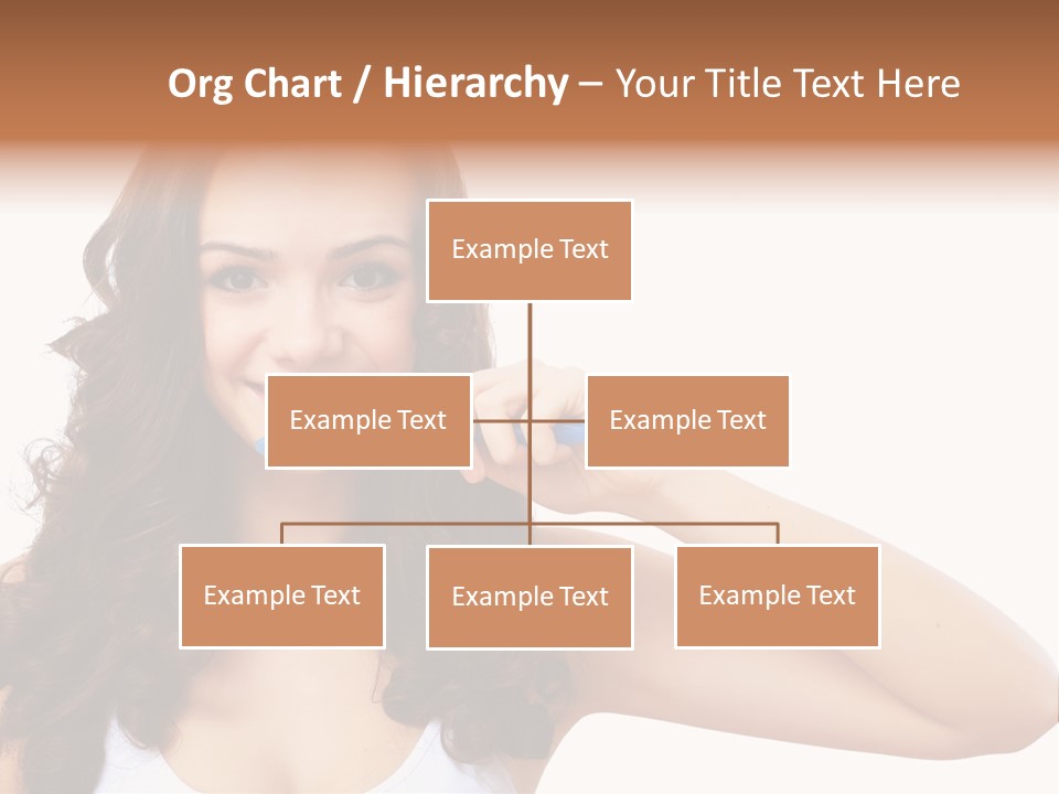 A Woman Brushing Her Teeth With A Blue Toothbrush PowerPoint Template