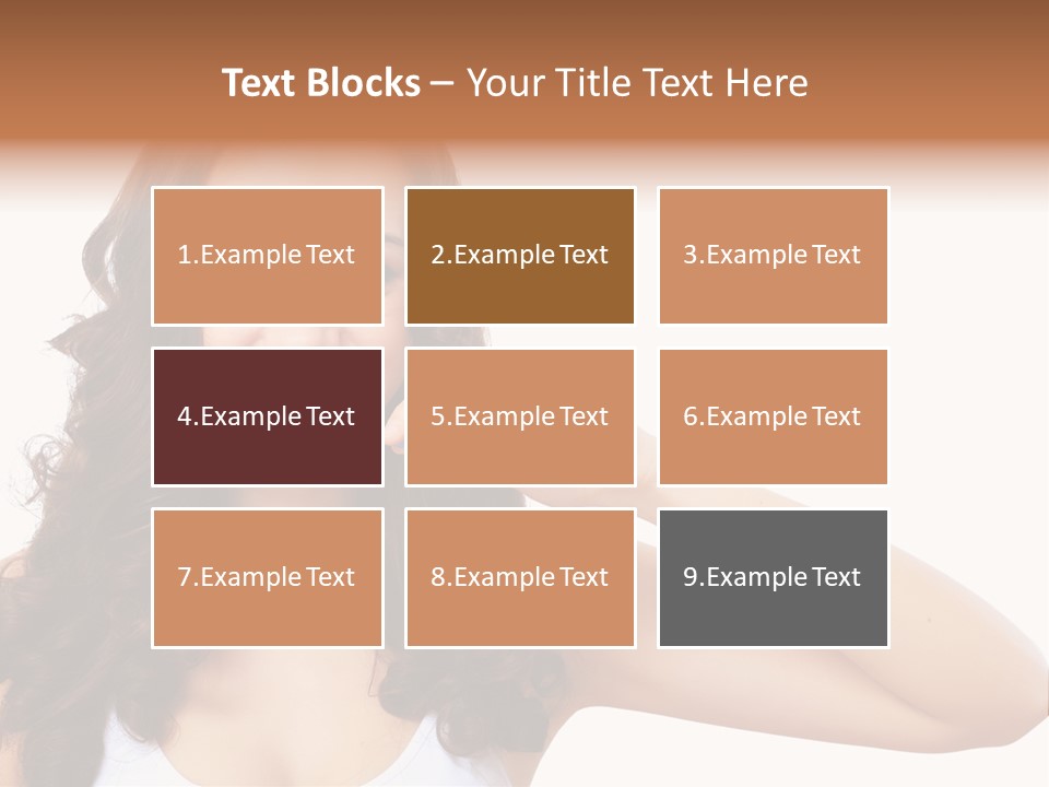 A Woman Brushing Her Teeth With A Blue Toothbrush PowerPoint Template