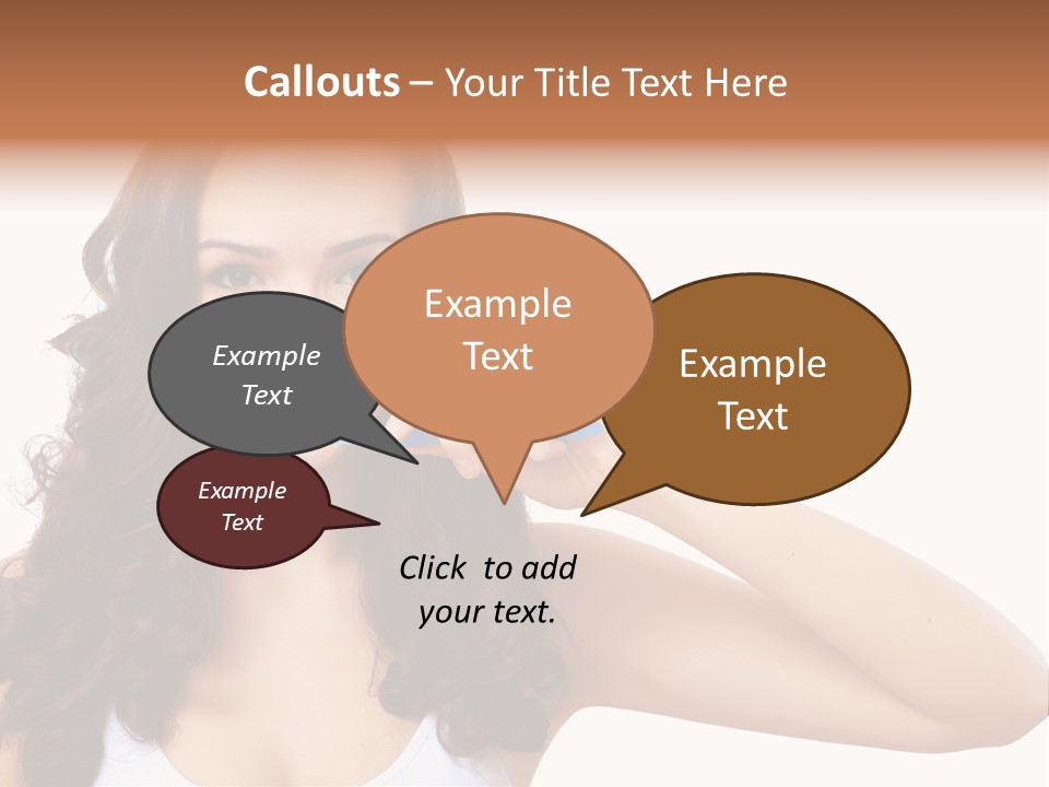 A Woman Brushing Her Teeth With A Blue Toothbrush PowerPoint Template