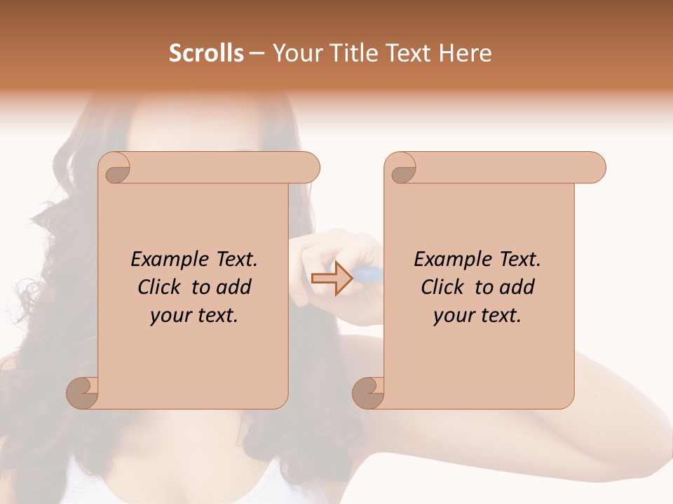 A Woman Brushing Her Teeth With A Blue Toothbrush PowerPoint Template