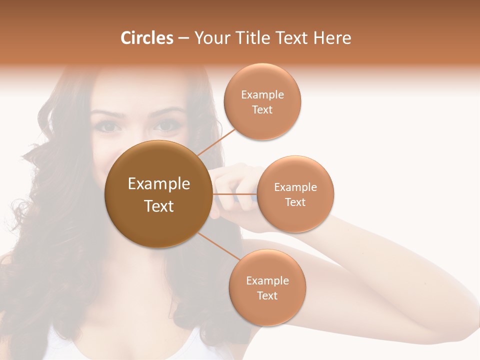 A Woman Brushing Her Teeth With A Blue Toothbrush PowerPoint Template