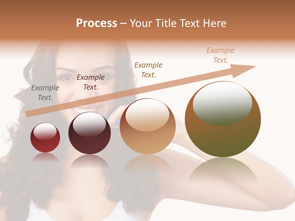 A Woman Brushing Her Teeth With A Blue Toothbrush PowerPoint Template