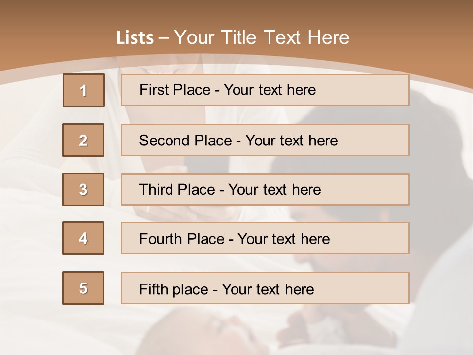 A Man And Woman Looking At A Cell Phone While Holding A Baby PowerPoint Template