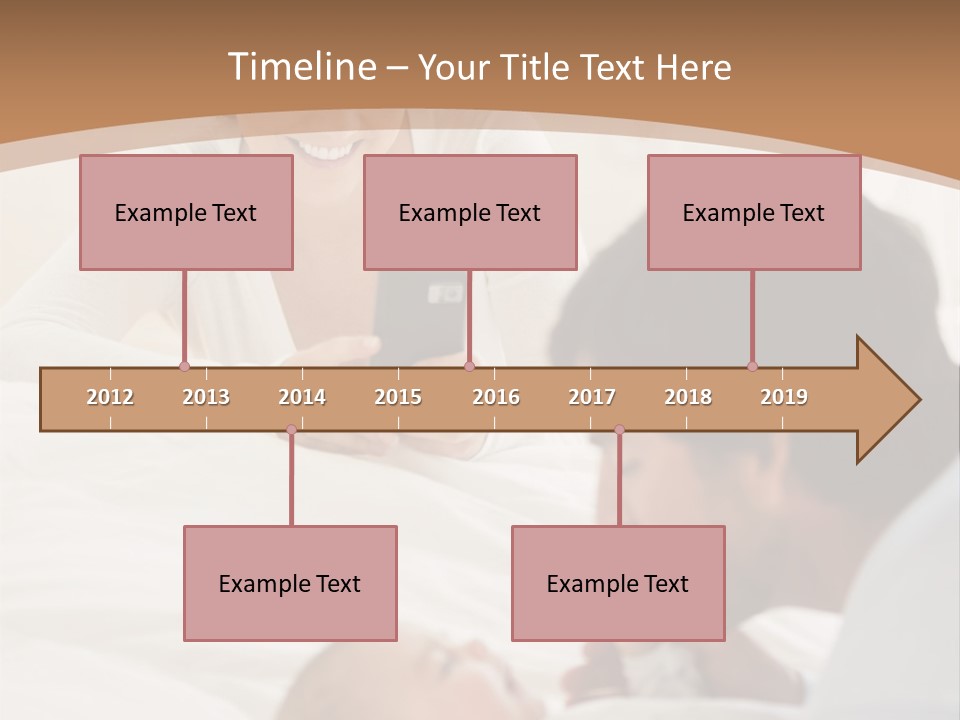 A Man And Woman Looking At A Cell Phone While Holding A Baby PowerPoint Template