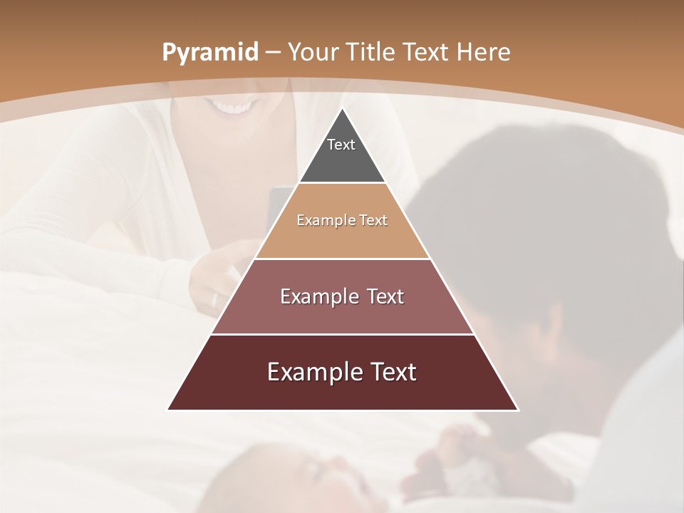 A Man And Woman Looking At A Cell Phone While Holding A Baby PowerPoint Template