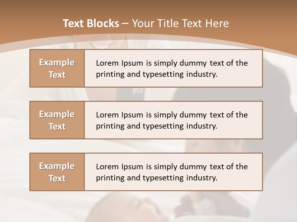 A Man And Woman Looking At A Cell Phone While Holding A Baby PowerPoint Template