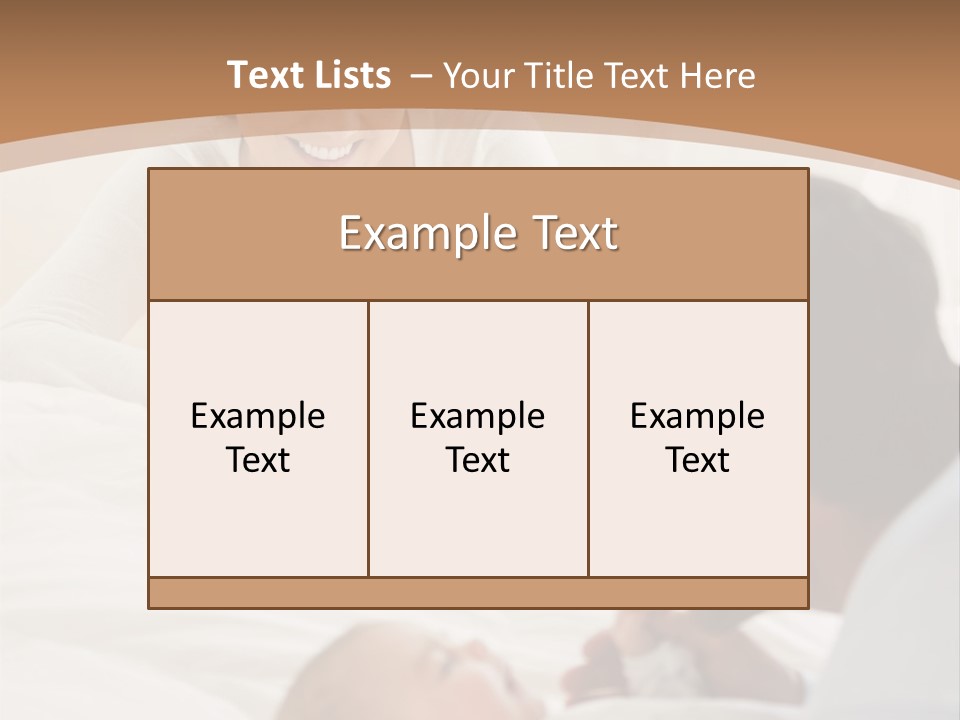 A Man And Woman Looking At A Cell Phone While Holding A Baby PowerPoint Template