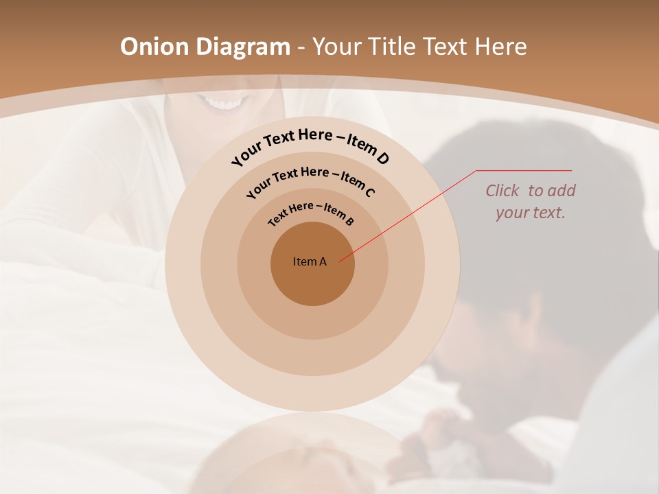 A Man And Woman Looking At A Cell Phone While Holding A Baby PowerPoint Template