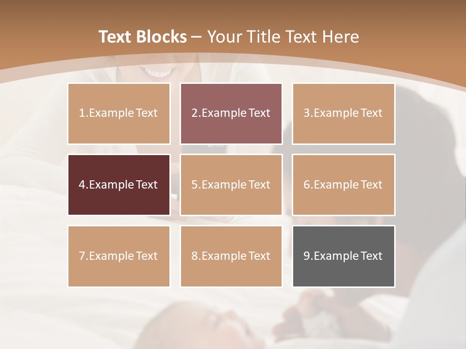 A Man And Woman Looking At A Cell Phone While Holding A Baby PowerPoint Template