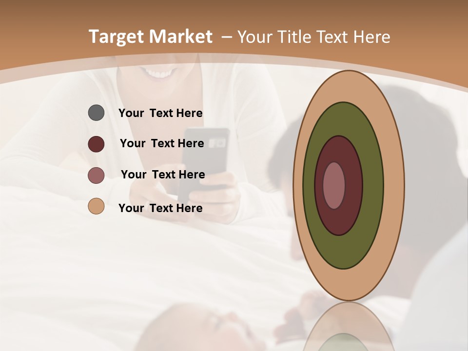 A Man And Woman Looking At A Cell Phone While Holding A Baby PowerPoint Template