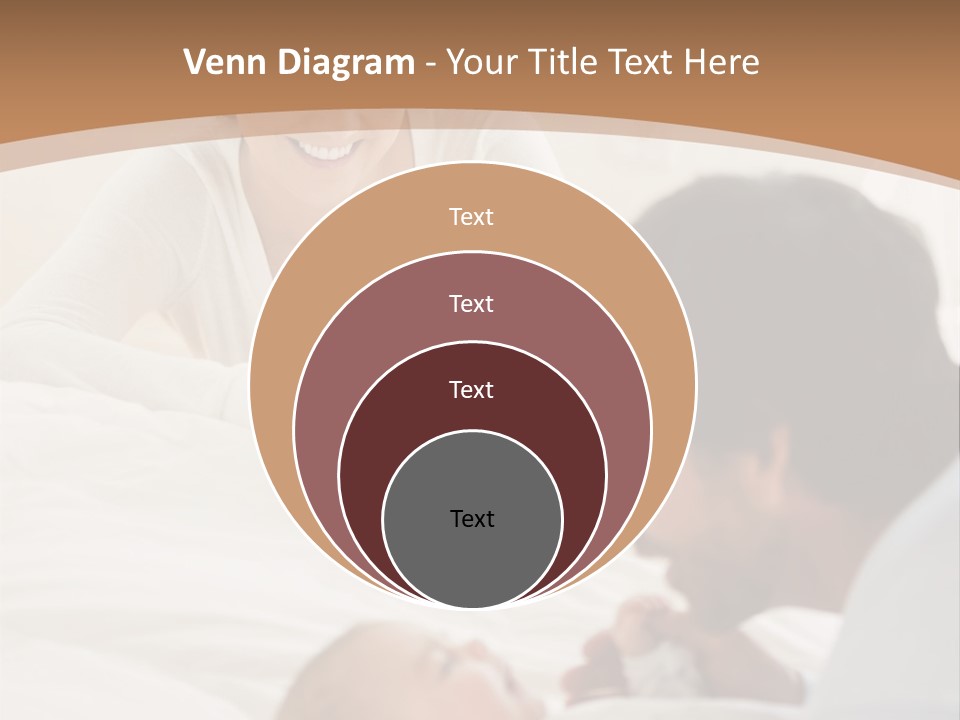 A Man And Woman Looking At A Cell Phone While Holding A Baby PowerPoint Template