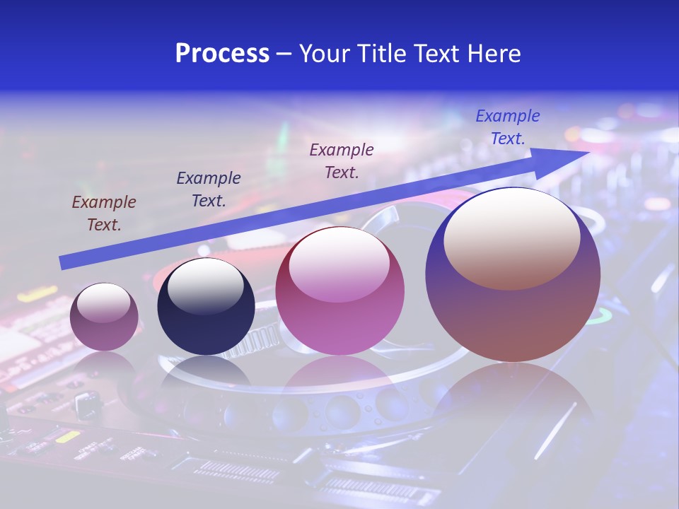 A Dj Mixer With Headphones On Top Of It PowerPoint Template