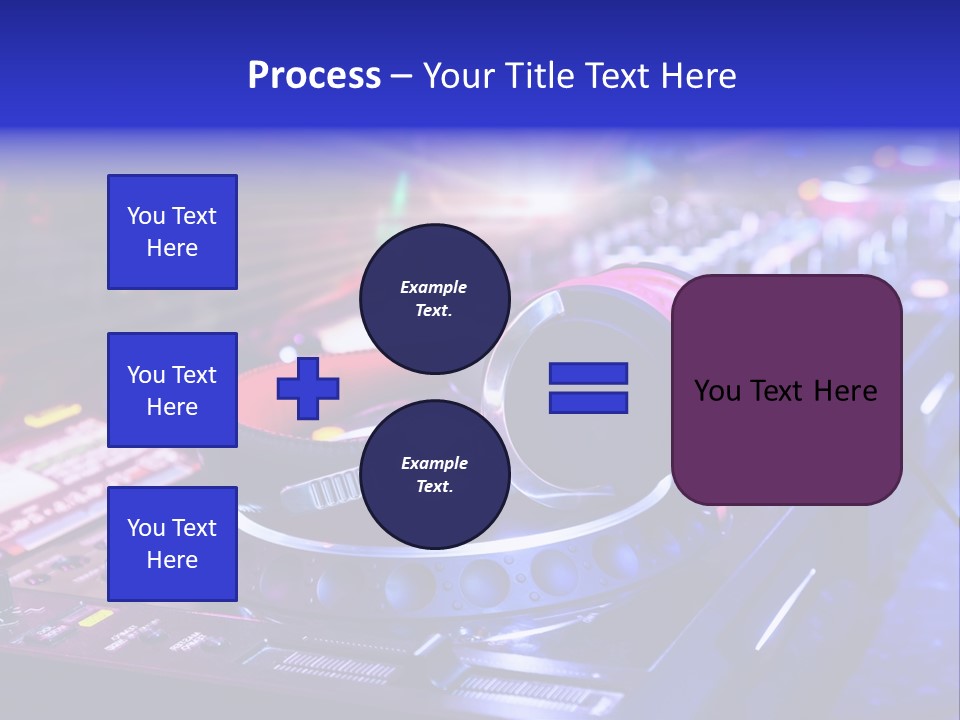 A Dj Mixer With Headphones On Top Of It PowerPoint Template