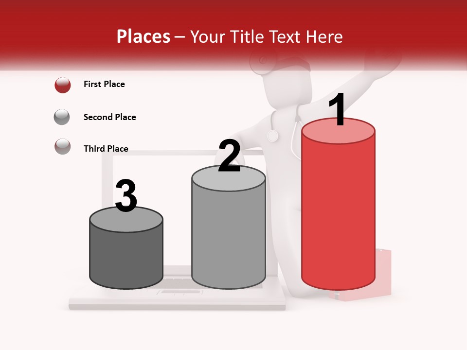 A Person With A Stethoscope On His Head Standing In Front Of A PowerPoint Template