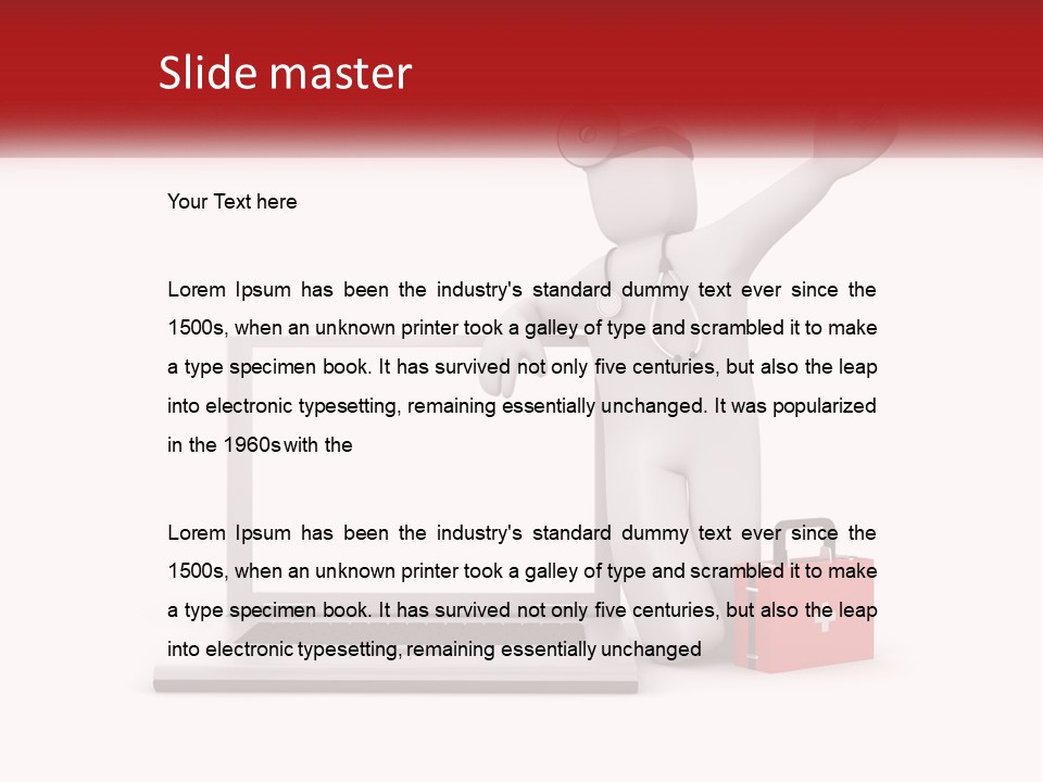 A Person With A Stethoscope On His Head Standing In Front Of A PowerPoint Template