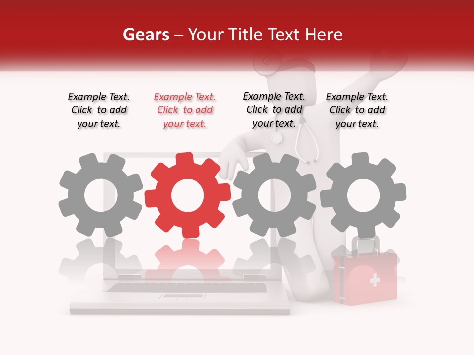 A Person With A Stethoscope On His Head Standing In Front Of A PowerPoint Template