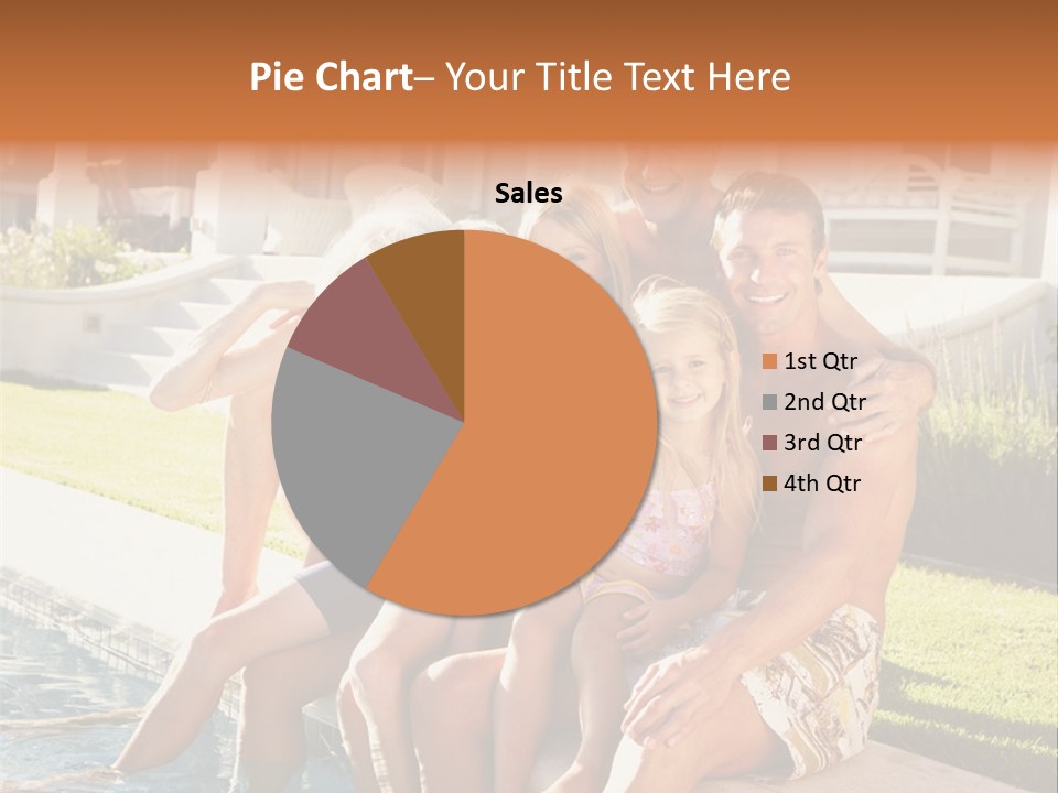 A Family Is Posing For A Picture In Front Of A House PowerPoint Template