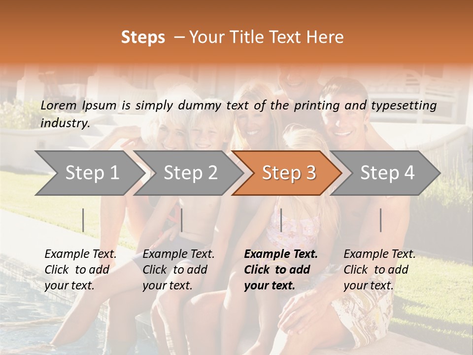 A Family Is Posing For A Picture In Front Of A House PowerPoint Template