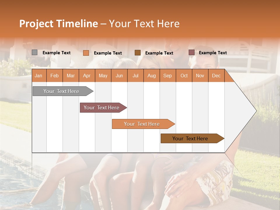 A Family Is Posing For A Picture In Front Of A House PowerPoint Template