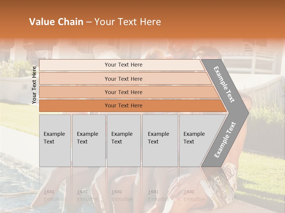 A Family Is Posing For A Picture In Front Of A House PowerPoint Template