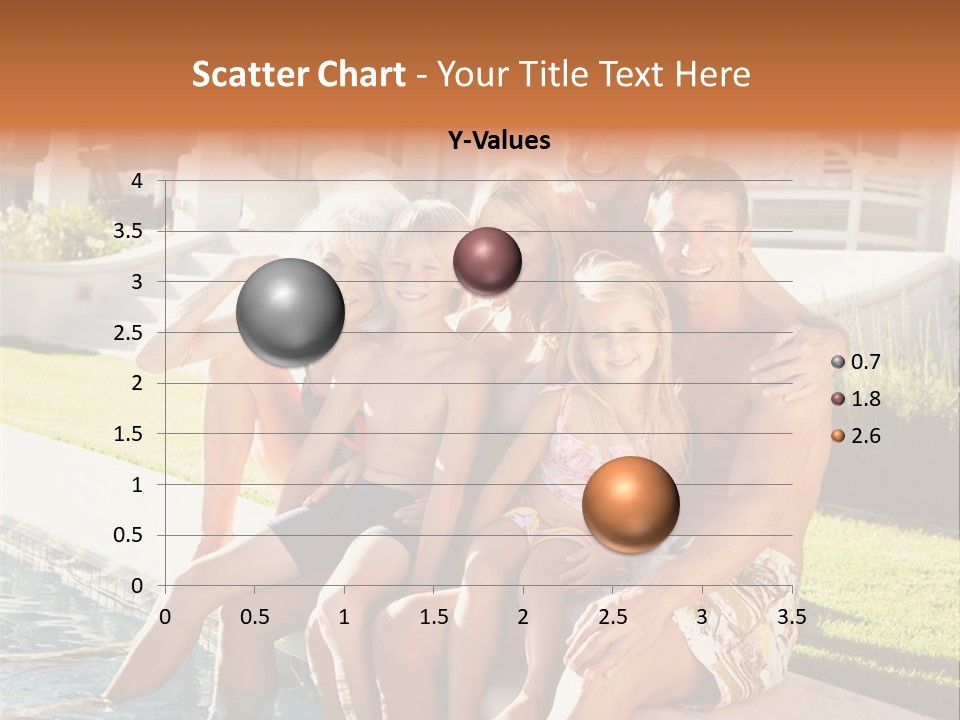 A Family Is Posing For A Picture In Front Of A House PowerPoint Template
