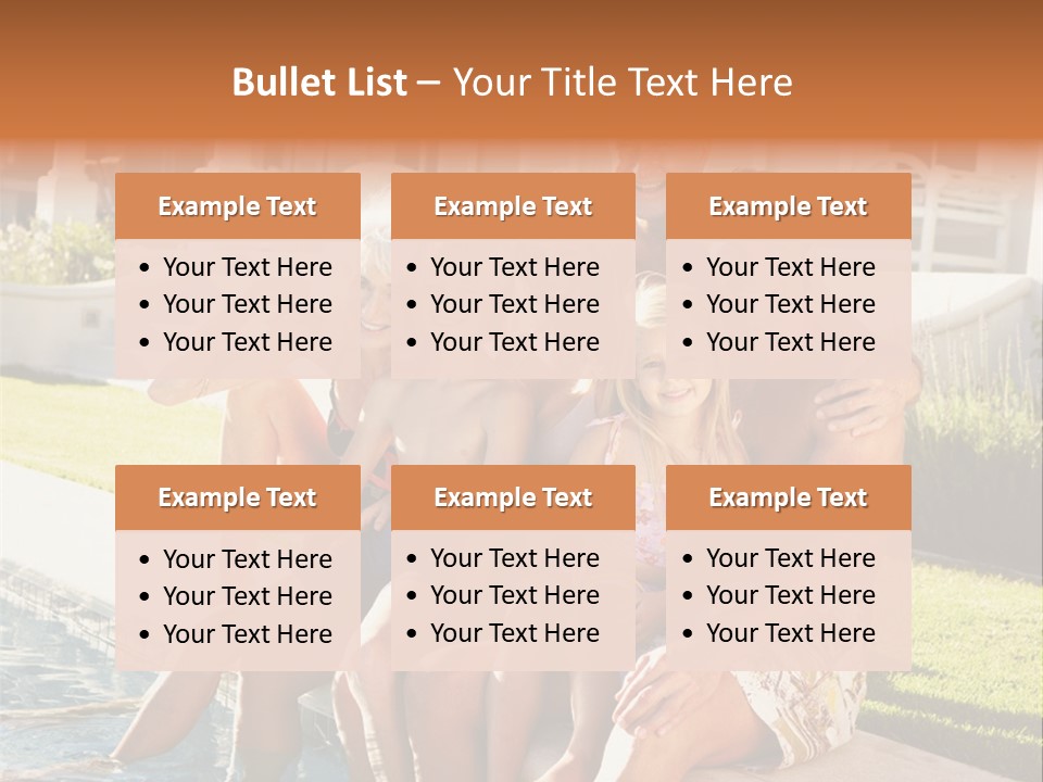 A Family Is Posing For A Picture In Front Of A House PowerPoint Template