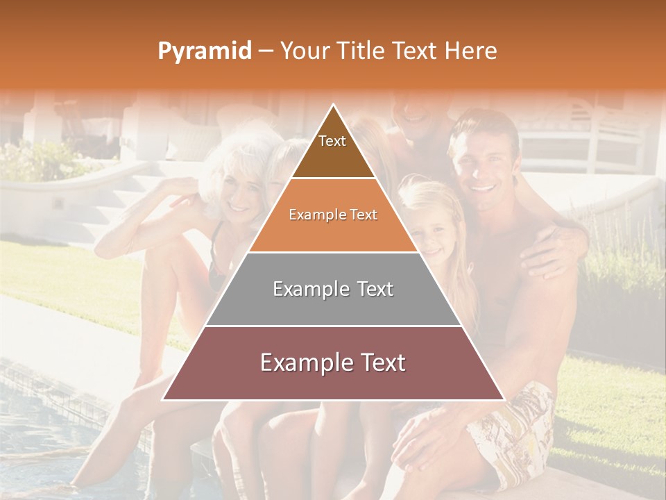 A Family Is Posing For A Picture In Front Of A House PowerPoint Template