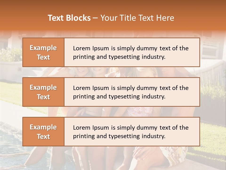 A Family Is Posing For A Picture In Front Of A House PowerPoint Template