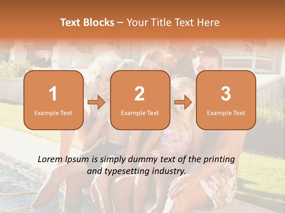 A Family Is Posing For A Picture In Front Of A House PowerPoint Template