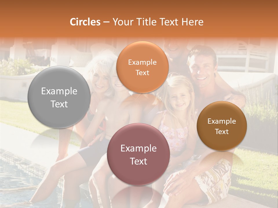 A Family Is Posing For A Picture In Front Of A House PowerPoint Template