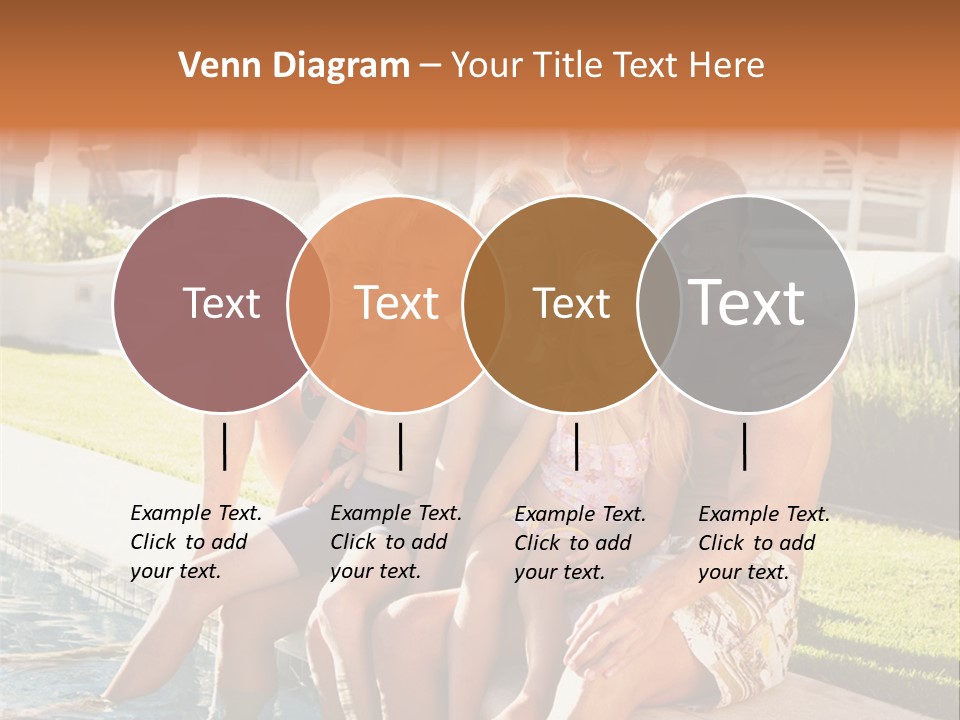 A Family Is Posing For A Picture In Front Of A House PowerPoint Template