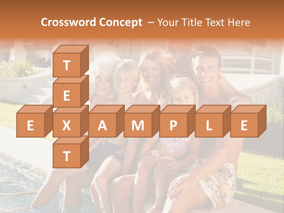 A Family Is Posing For A Picture In Front Of A House PowerPoint Template