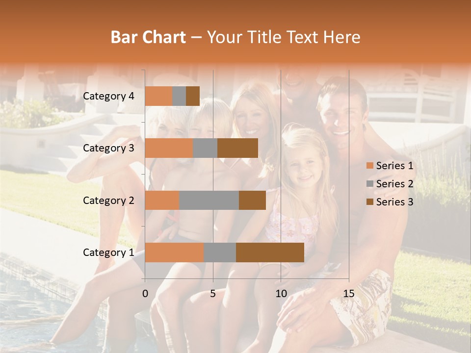 A Family Is Posing For A Picture In Front Of A House PowerPoint Template