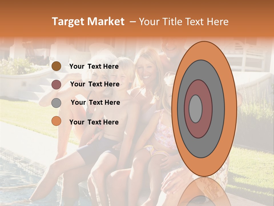 A Family Is Posing For A Picture In Front Of A House PowerPoint Template