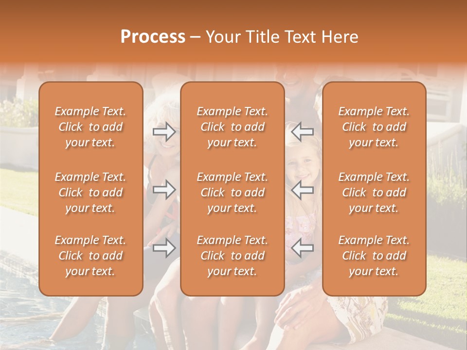 A Family Is Posing For A Picture In Front Of A House PowerPoint Template
