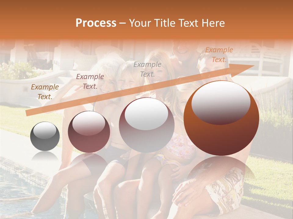 A Family Is Posing For A Picture In Front Of A House PowerPoint Template