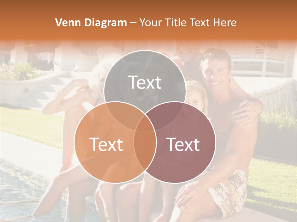 A Family Is Posing For A Picture In Front Of A House PowerPoint Template