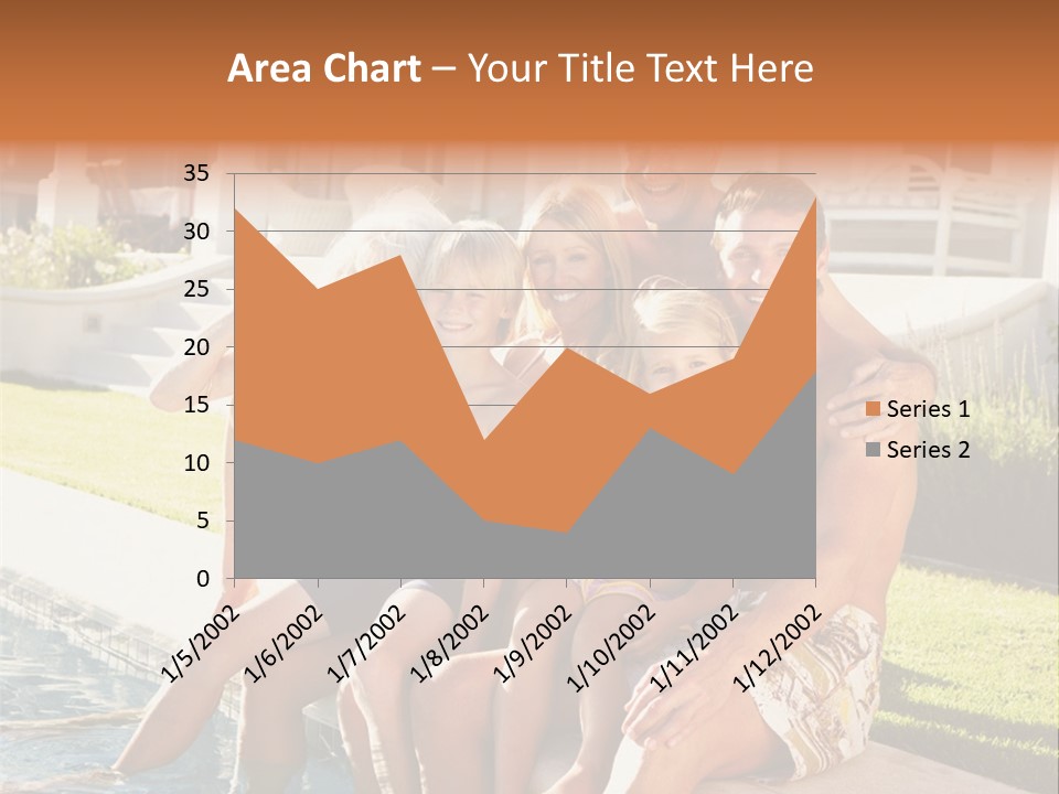 A Family Is Posing For A Picture In Front Of A House PowerPoint Template