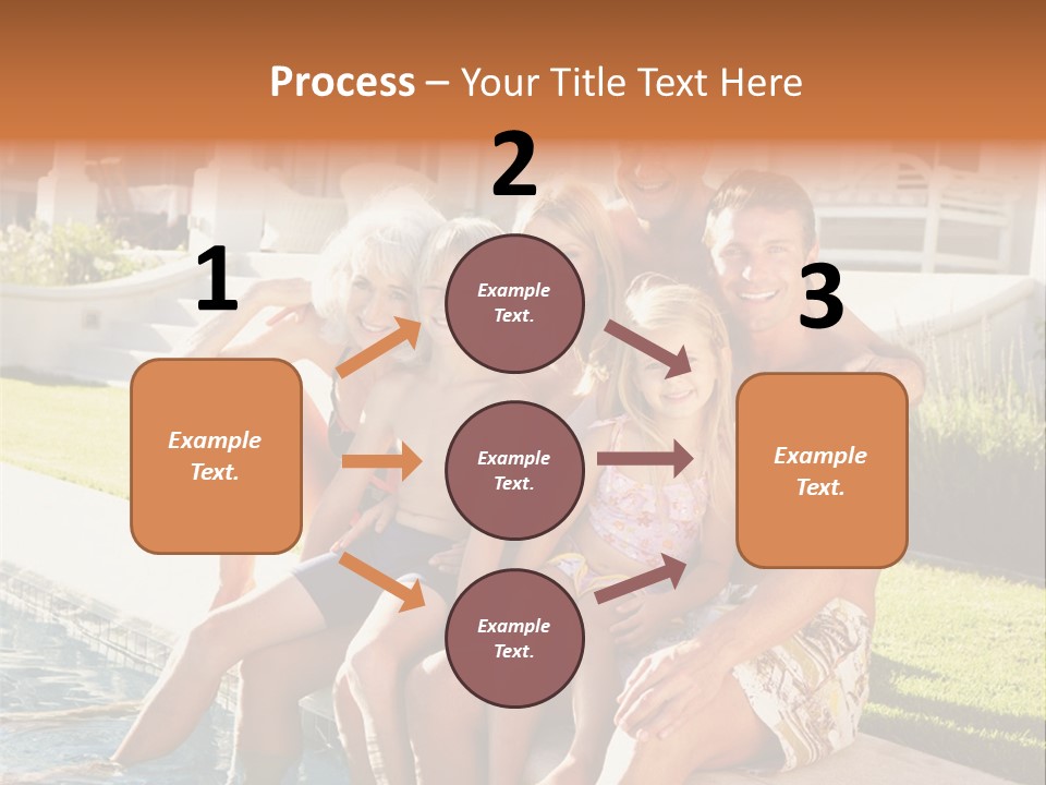 A Family Is Posing For A Picture In Front Of A House PowerPoint Template