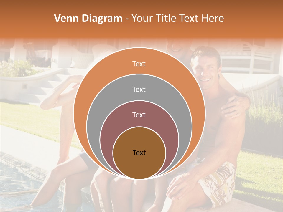 A Family Is Posing For A Picture In Front Of A House PowerPoint Template